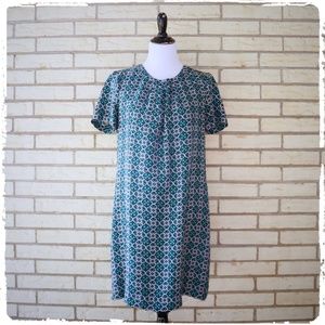 J Crew Shift Dress Silk Cut Out V Back Career 12